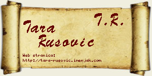Tara Rusović vizit kartica